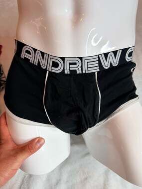 Andrew Christian Show-It Retro Briefs Black/White Size Large